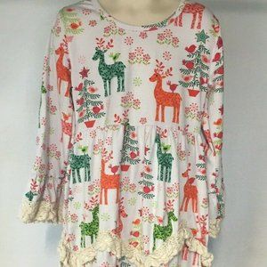 TheGreenHouse Boutique Reindeer Christmas Dress